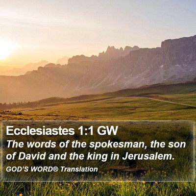 Ecclesiastes 1:1 GW Bible Verse Image