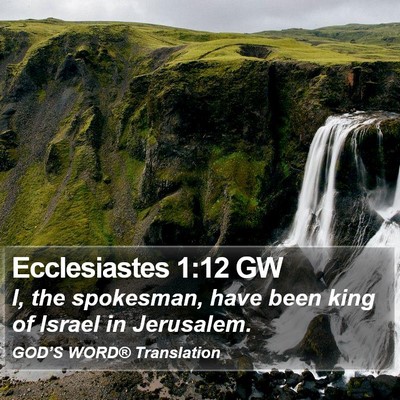 Ecclesiastes 1:12 GW Bible Verse Image