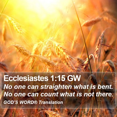 Ecclesiastes 1:15 GW Bible Verse Image