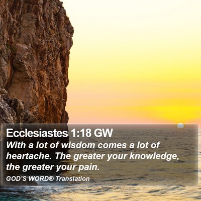 Ecclesiastes 1:18 GW Bible Verse Image