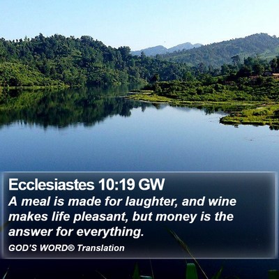 Ecclesiastes 10:19 GW Bible Verse Image