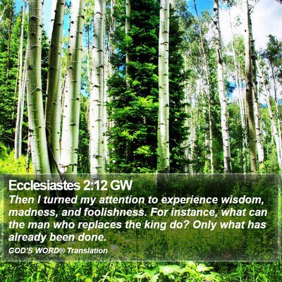 Ecclesiastes 2:12 GW Bible Verse Image