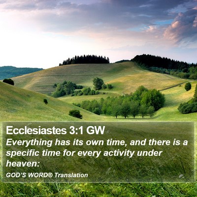 Ecclesiastes 3:1 GW Bible Verse Image