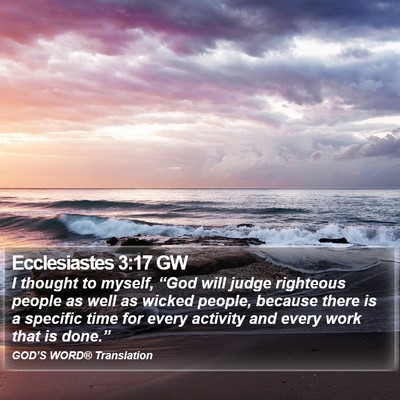 Ecclesiastes 3:17 GW Bible Verse Image