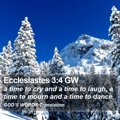 Ecclesiastes 3:4 GW Bible Verse Image