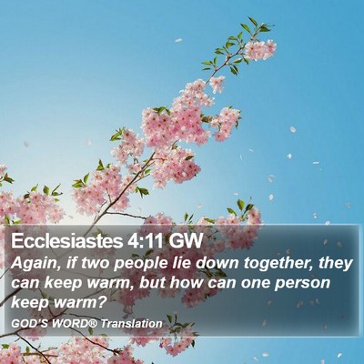 Ecclesiastes 4:11 GW Bible Verse Image