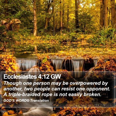 Ecclesiastes 4:12 GW Bible Verse Image