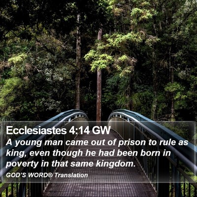 Ecclesiastes 4:14 GW Bible Verse Image