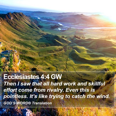 Ecclesiastes 4:4 GW Bible Verse Image