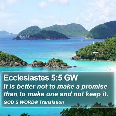 Ecclesiastes 5:5 GW Bible Verse Image