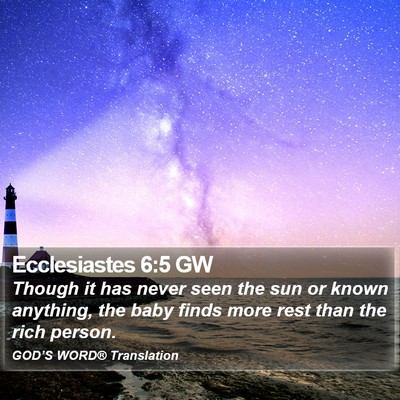 Ecclesiastes 6:5 GW Bible Verse Image