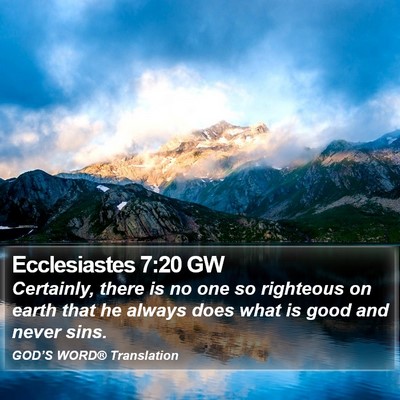 Ecclesiastes 7:20 GW Bible Verse Image