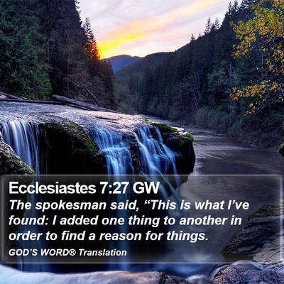 Ecclesiastes 7:27 GW Bible Verse Image