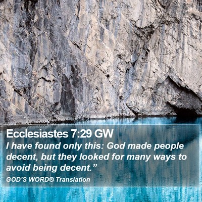 Ecclesiastes 7:29 GW Bible Verse Image