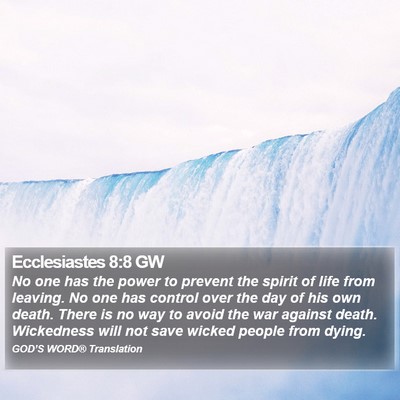 Ecclesiastes 8:8 GW Bible Verse Image