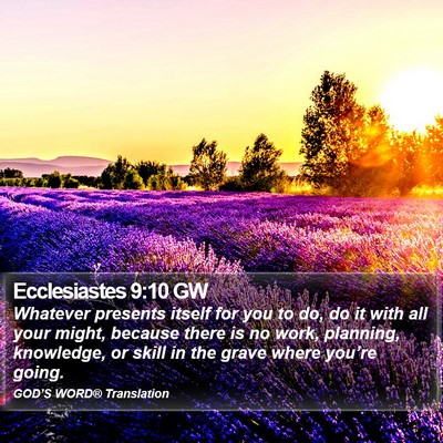Ecclesiastes 9:10 GW Bible Verse Image