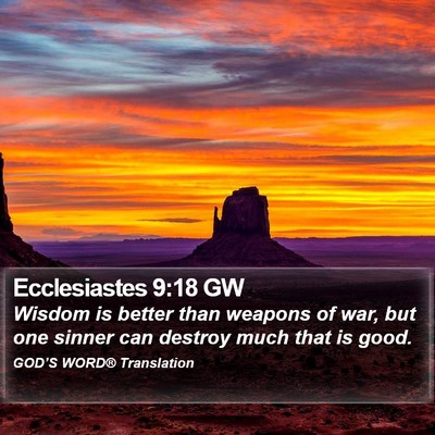 Ecclesiastes 9:18 GW Bible Verse Image