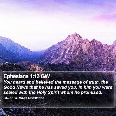 Ephesians 1:13 GW Bible Verse Image
