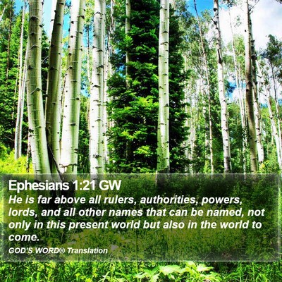 Ephesians 1:21 GW Bible Verse Image