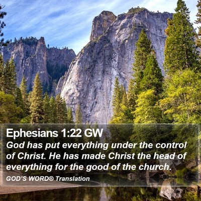 Ephesians 1:22 GW Bible Verse Image