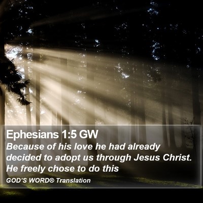 Ephesians 1:5 GW Bible Verse Image
