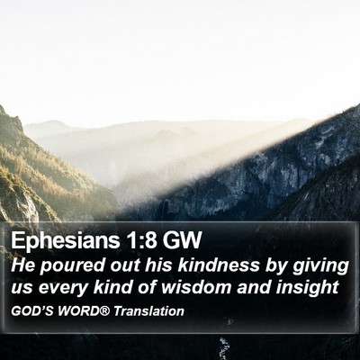 Ephesians 1:8 GW Bible Verse Image