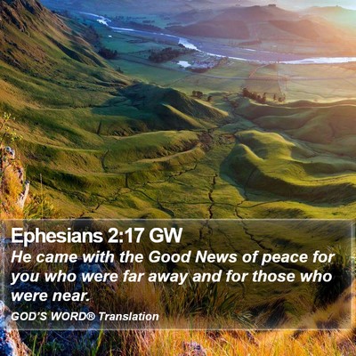 Ephesians 2:17 GW Bible Verse Image