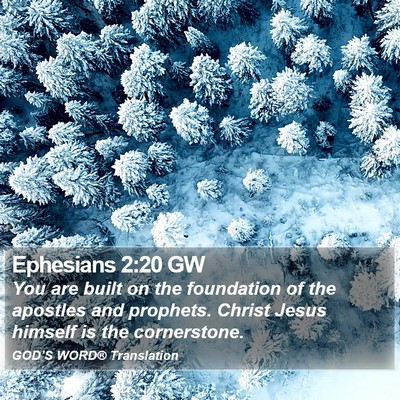 Ephesians 2:20 GW Bible Verse Image