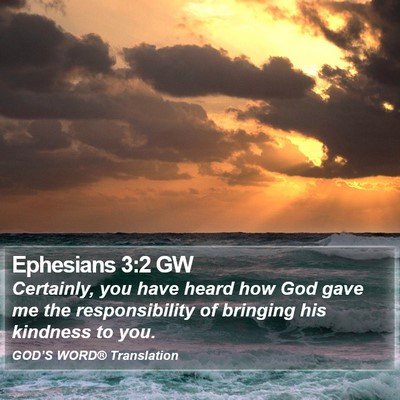 Ephesians 3:2 GW Bible Verse Image