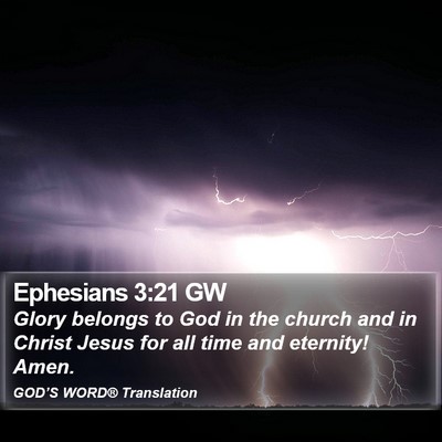 Ephesians 3:21 GW Bible Verse Image