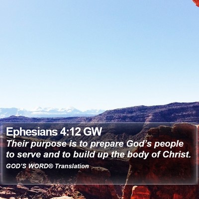 Ephesians 4:12 GW Bible Verse Image
