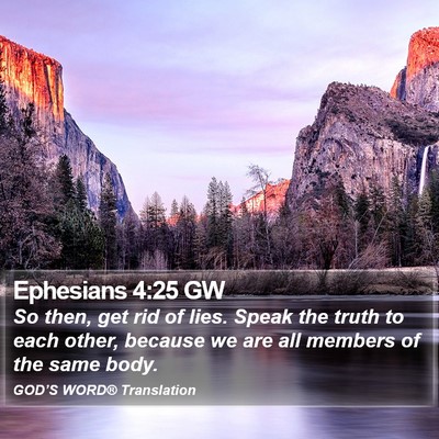 Ephesians 4:25 GW Bible Verse Image