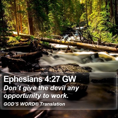 Ephesians 4:27 GW Bible Verse Image