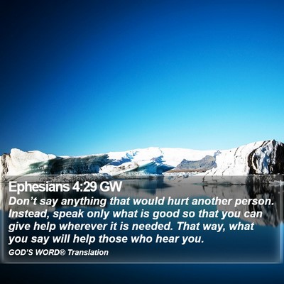Ephesians 4:29 GW Bible Verse Image