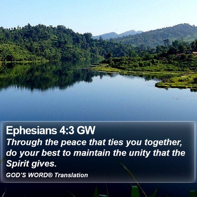 Ephesians 4:3 GW Bible Verse Image