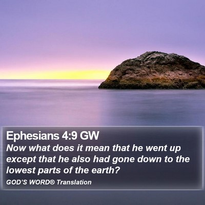 Ephesians 4:9 GW Bible Verse Image