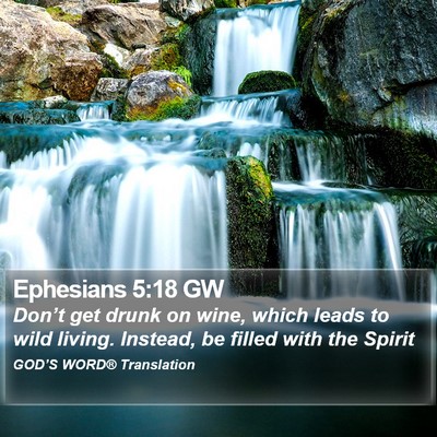 Ephesians 5:18 GW Bible Verse Image