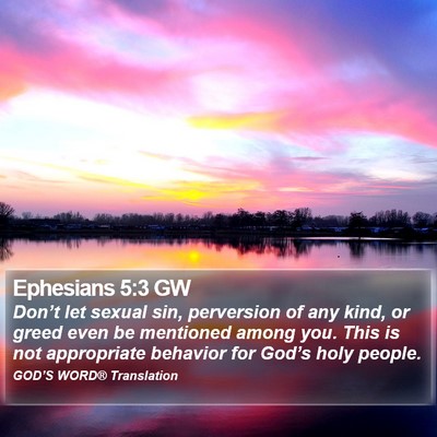 Ephesians 5:3 GW Bible Verse Image
