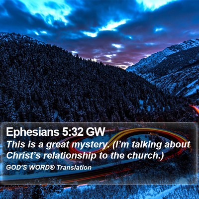 Ephesians 5:32 GW Bible Verse Image