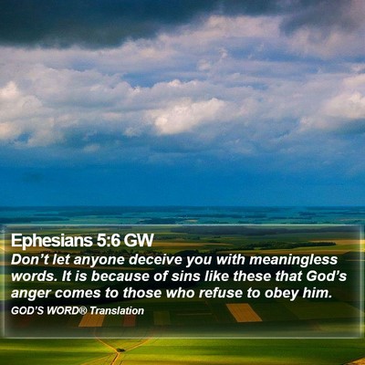 Ephesians 5:6 GW Bible Verse Image