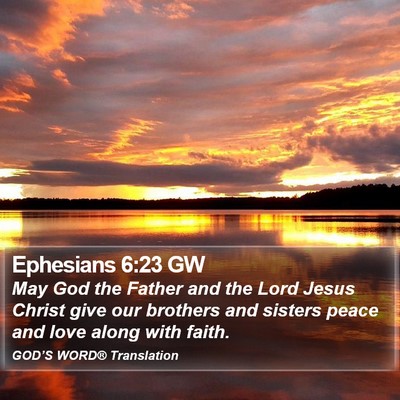 Ephesians 6:23 GW Bible Verse Image