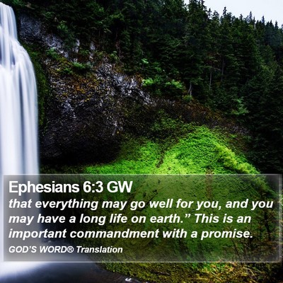 Ephesians 6:3 GW Bible Verse Image