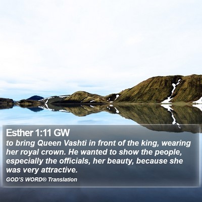 Esther 1:11 GW Bible Verse Image