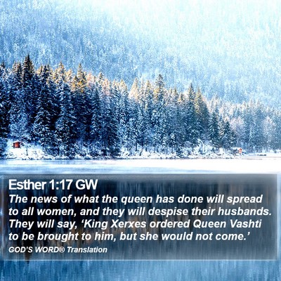 Esther 1:17 GW Bible Verse Image