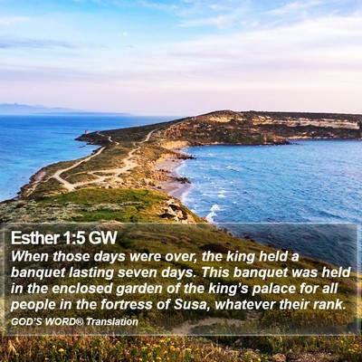 Esther 1:5 GW Bible Verse Image