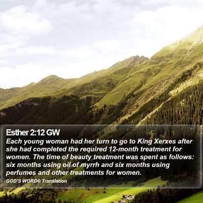 Esther 2:12 GW Bible Verse Image