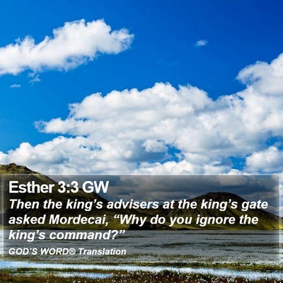 Esther 3:3 GW Bible Verse Image