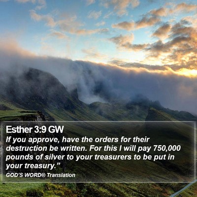 Esther 3:9 GW Bible Verse Image