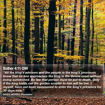 Esther 4:11 GW Bible Verse Image
