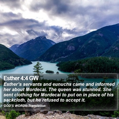 Esther 4:4 GW Bible Verse Image